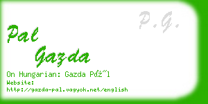 pal gazda business card